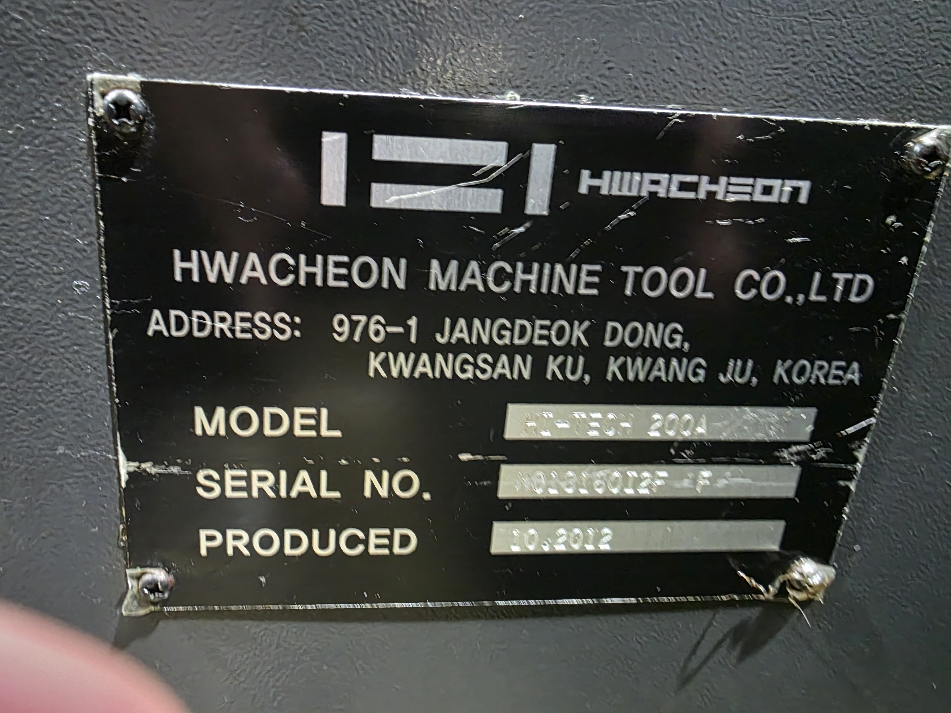 화천8인치 CNC선반 HI TECH-200A(2012년식) 1대